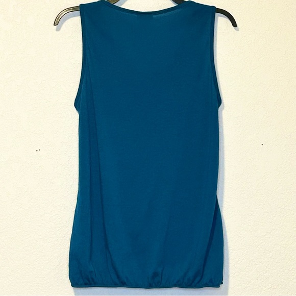 Agenda Large Embellished Sleeveless Blouse Teal Blue - Picture 4 of 6